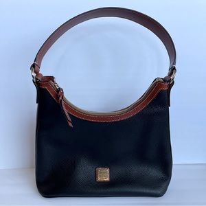 Dooney and Bourke Black Hobo Shoulder Bag. Pebble Grain Leather. Authentic.